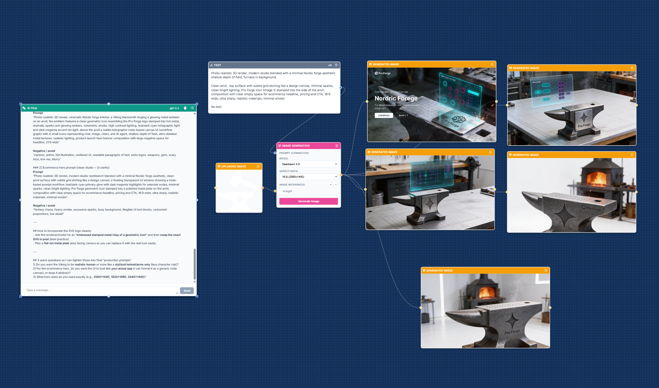 Product launch ad created with ImgForge visual prompt builder